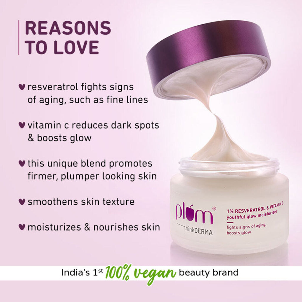 Plum 1% Resveratrol & Vitamin C Youthful Glow Moisturizer