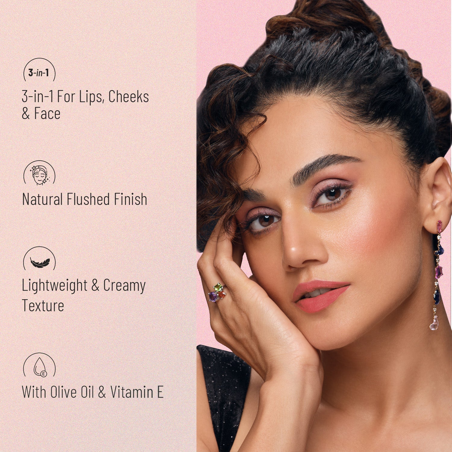 Swiss Beauty 3-in-1 Lip and Cheek Cream N' Tint
