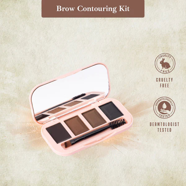 Gorgeous Girl Brow Contouring Eye Brow Kit with Dual Side Brush, 12g