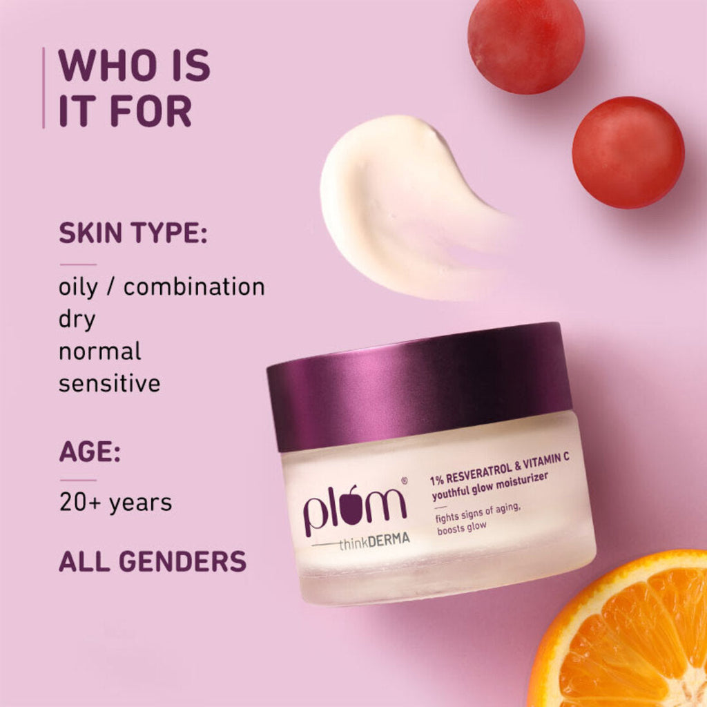 Plum 1% Resveratrol & Vitamin C Youthful Glow Moisturizer
