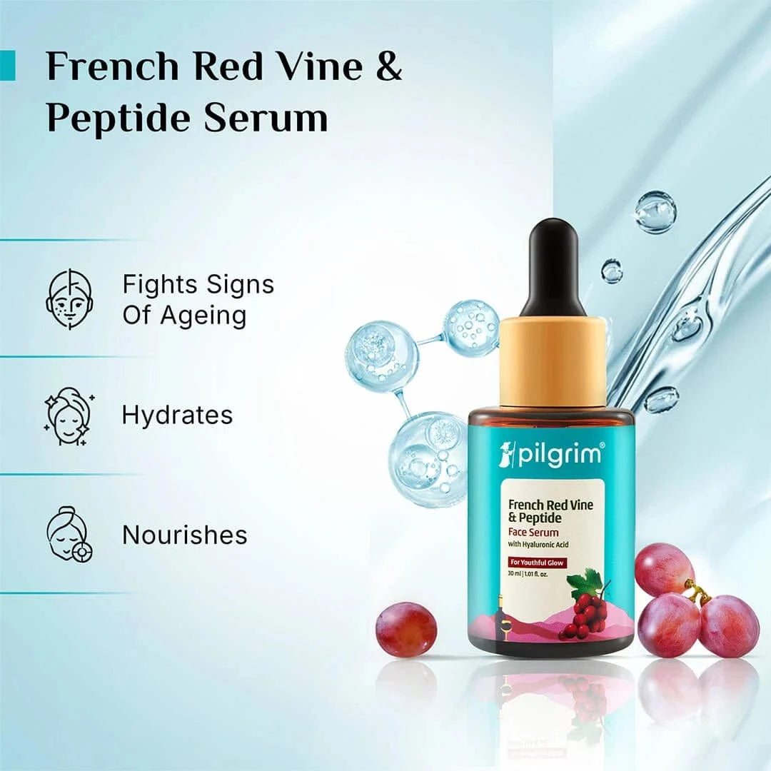Pilgrim Red Vine Face Serum for Anti-Ageing!