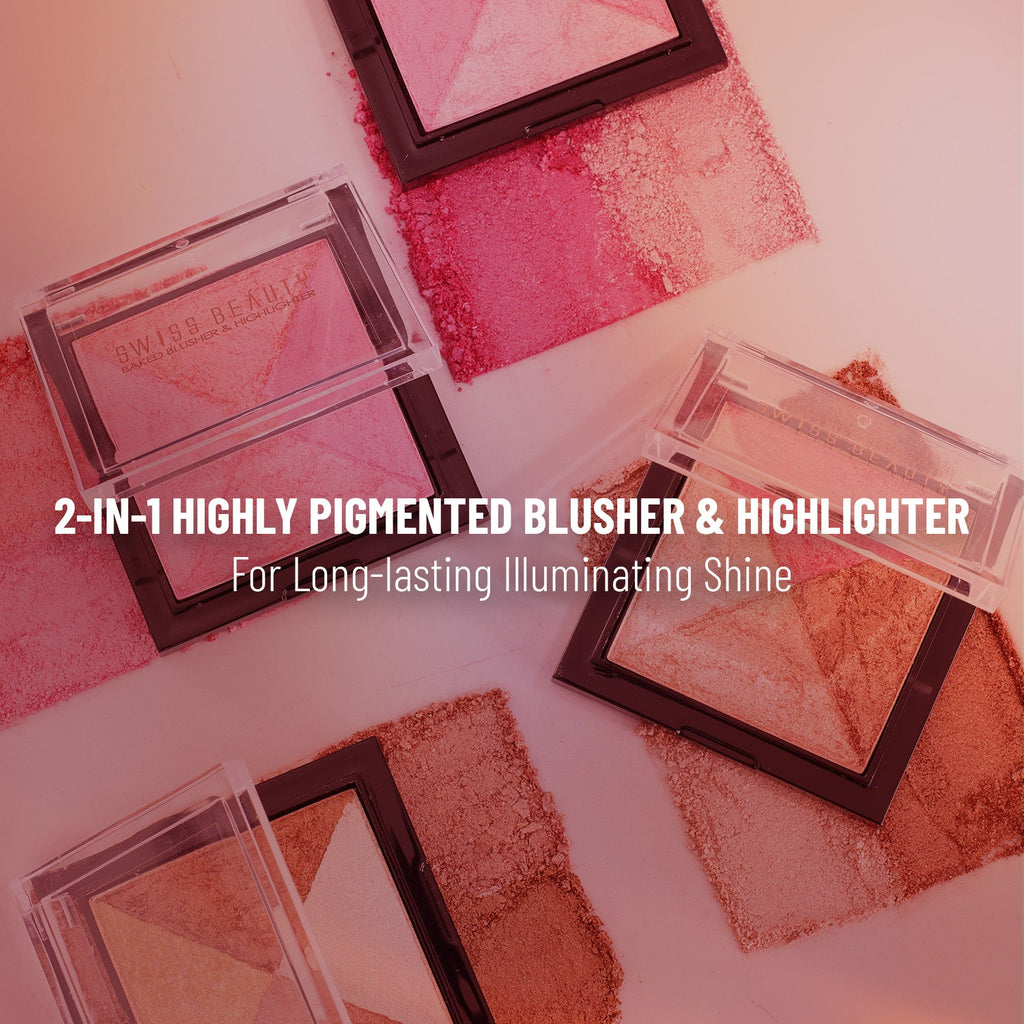 Swiss Beauty 2-in 1- Baked Blusher & Highlighter