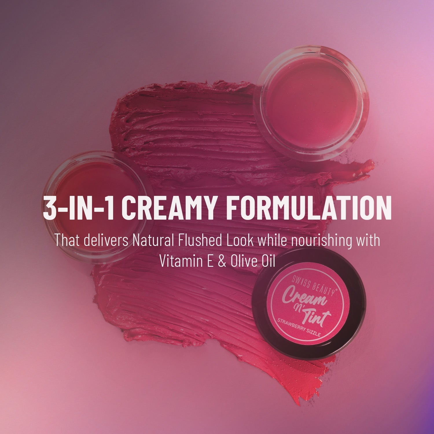 Swiss Beauty 3-in-1 Lip and Cheek Cream N' Tint