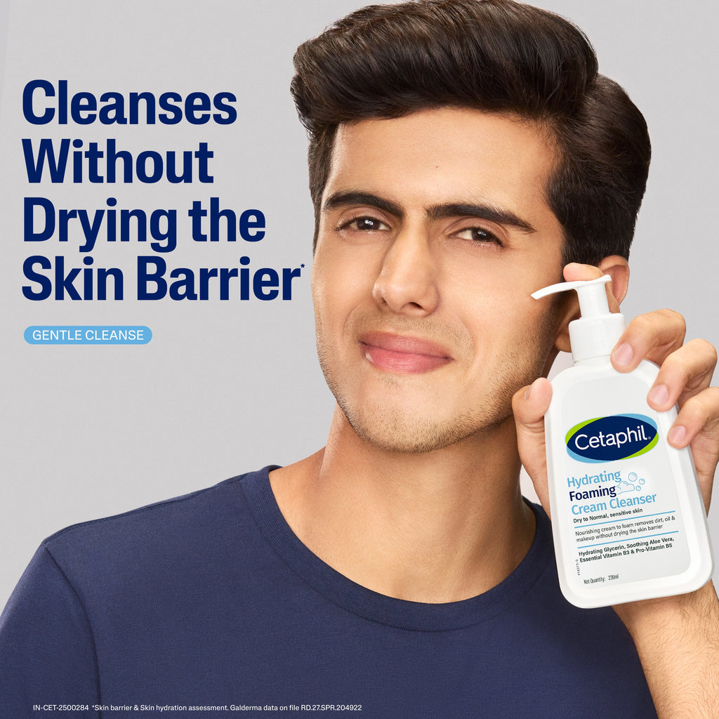 Cetaphil Hydrating Foaming Cream Cleanser 236 ml | Dermat Tested