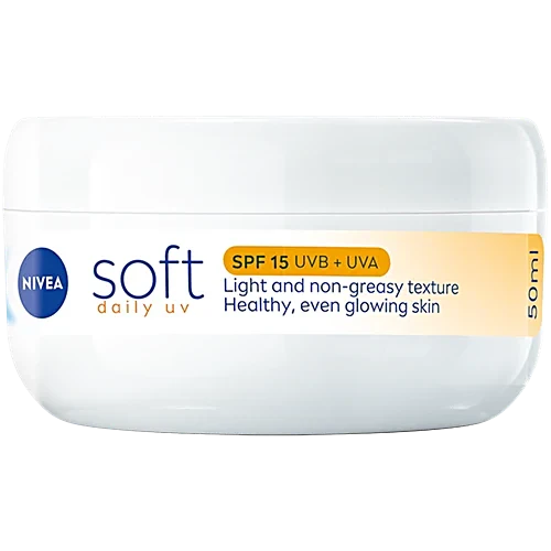 Nivea Soft Daily UV Light Moisturising Cream With SPF 15, 50 ml