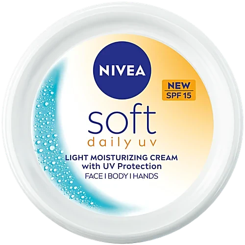 Nivea Soft Daily UV Light Moisturising Cream With SPF 15, 100 ml