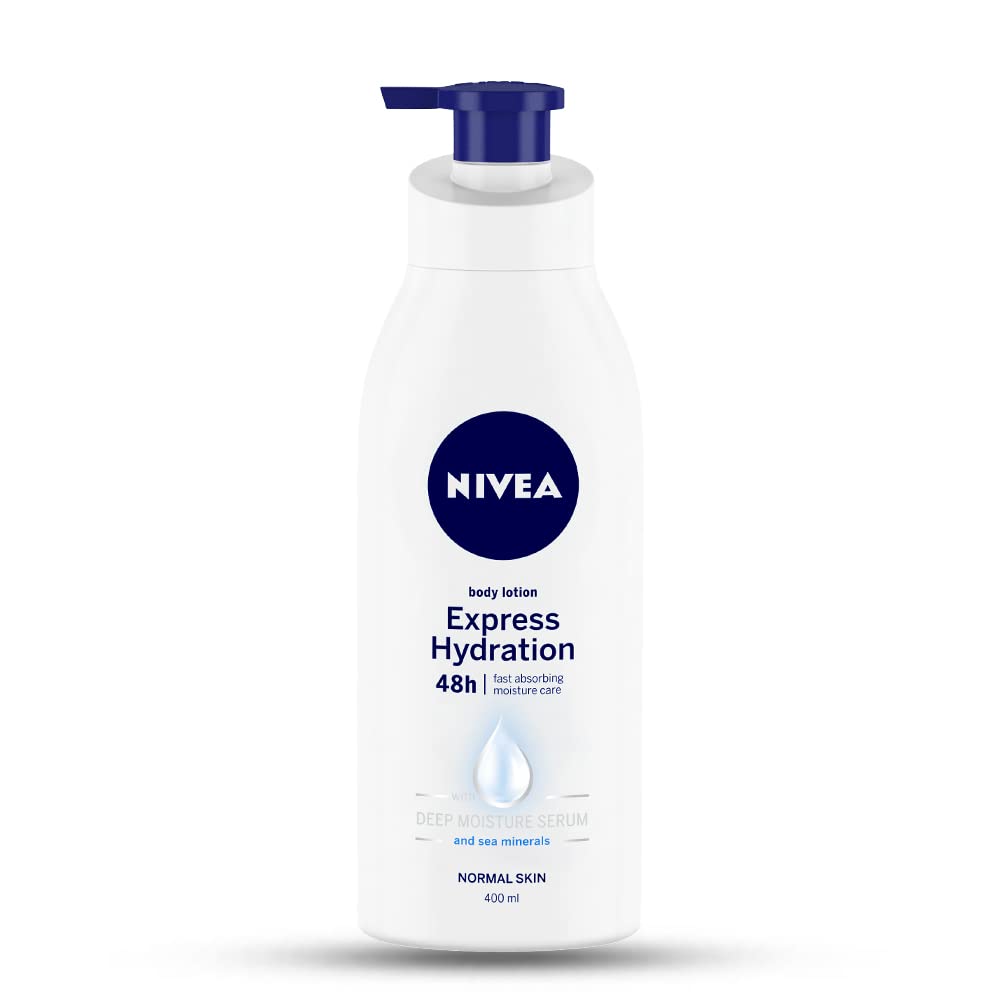 NIVEA Body Lotion For Men & Women, Express Hydration, for Fast Absorption, 400 ml