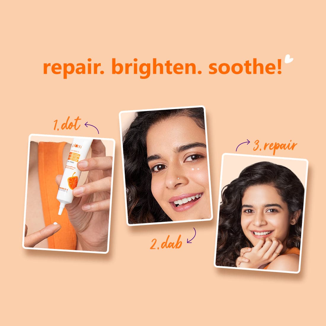 Plum 3% Vitamin C, 3% Peptide & 3% Caffeine Under Eye Cream with Mandarin