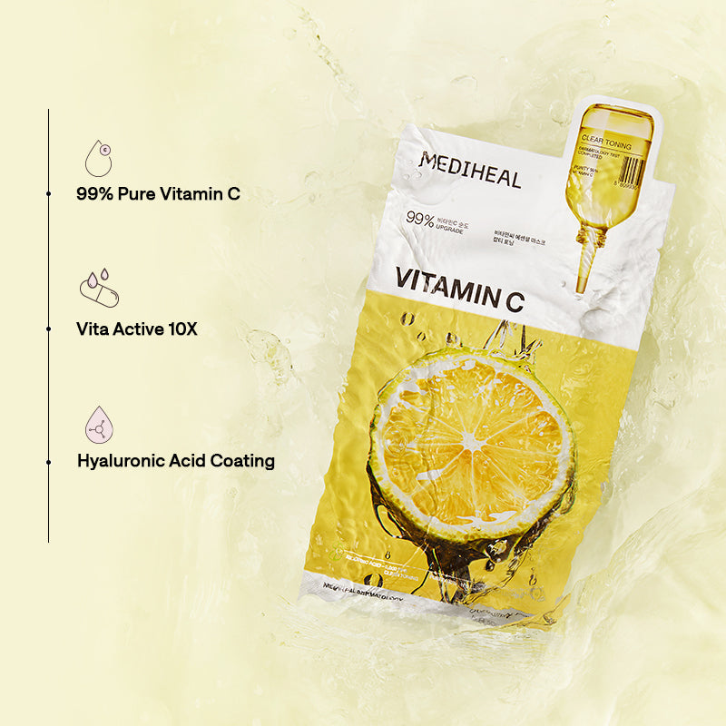 MEDIHEAL Vitamin C Essential Mask Clear Toning - 24ml