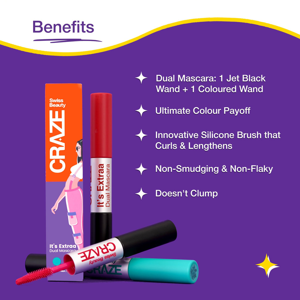 Swiss Beauty Craze It's Extraa Dual Mascara