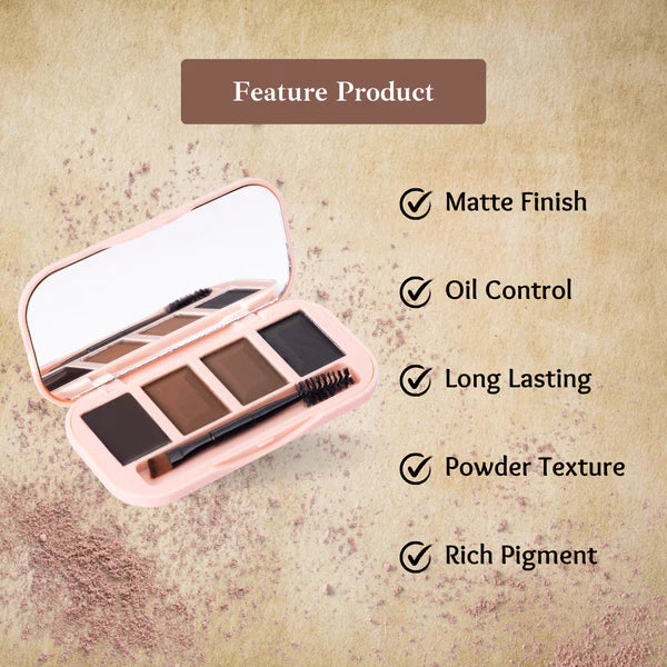 Gorgeous Girl Brow Contouring Eye Brow Kit with Dual Side Brush, 12g