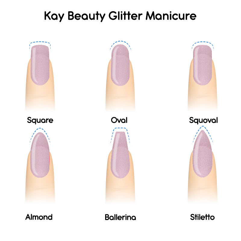 Kay Beauty Nail Nourish Glitter Pastel Nail Enamel Polish