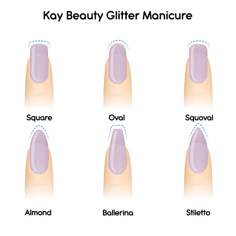 Kay Beauty Nail Nourish Glitter Pastel Nail Enamel Polish