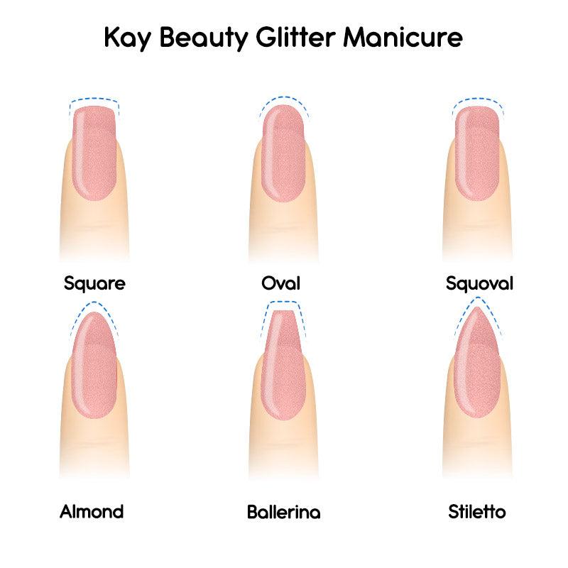 Kay Beauty Nail Nourish Glitter Pastel Nail Enamel Polish