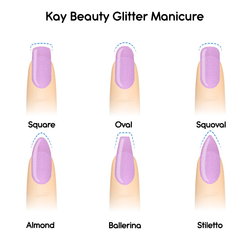 Kay Beauty Nail Nourish Glitter Pastel Nail Enamel Polish