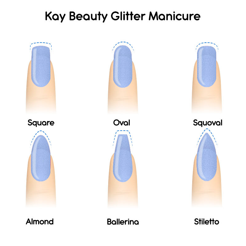 Kay Beauty Nail Nourish Glitter Pastel Nail Enamel Polish