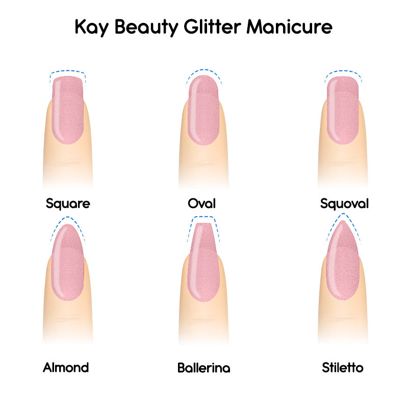 Kay Beauty Nail Nourish Glitter Pastel Nail Enamel Polish
