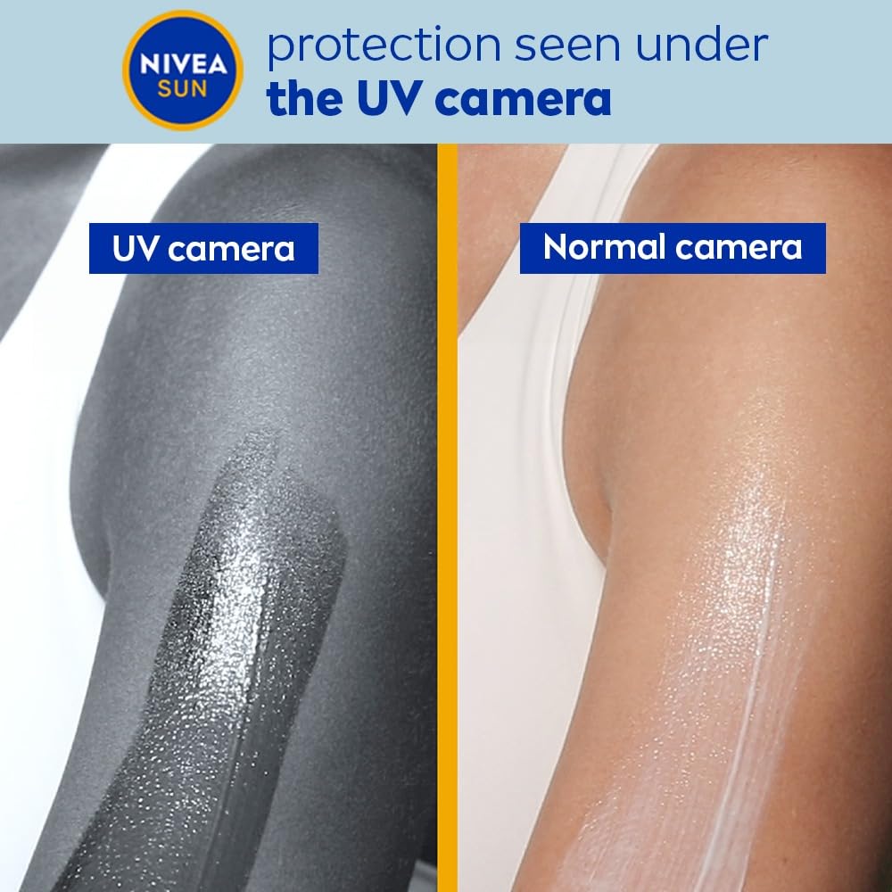 NIVEA SUN Protect and Moisture 75ml SPF 50 Advanced Sunscreen for Instant Protection| PA+++ UVA - UVB Protection System| Vitamin E + Moisture| Very Water Resistant| For Men & Women