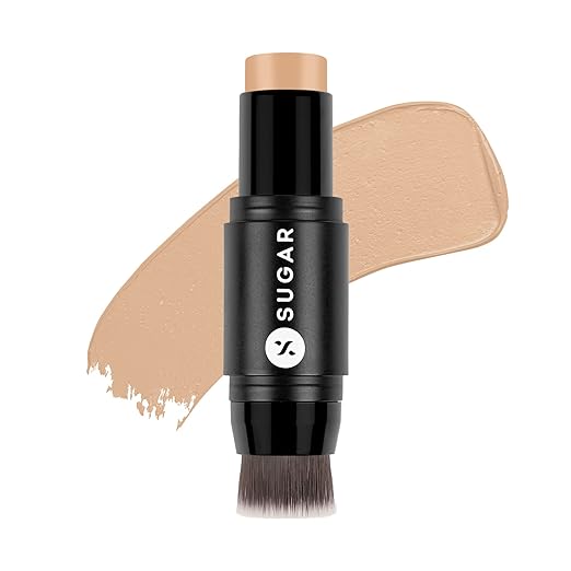 SUGAR Cosmetics Ace Of Face Foundation Stick with In-Built Brush | Lasts 24hrs | Full Coverage Foundation for Women | 7gm