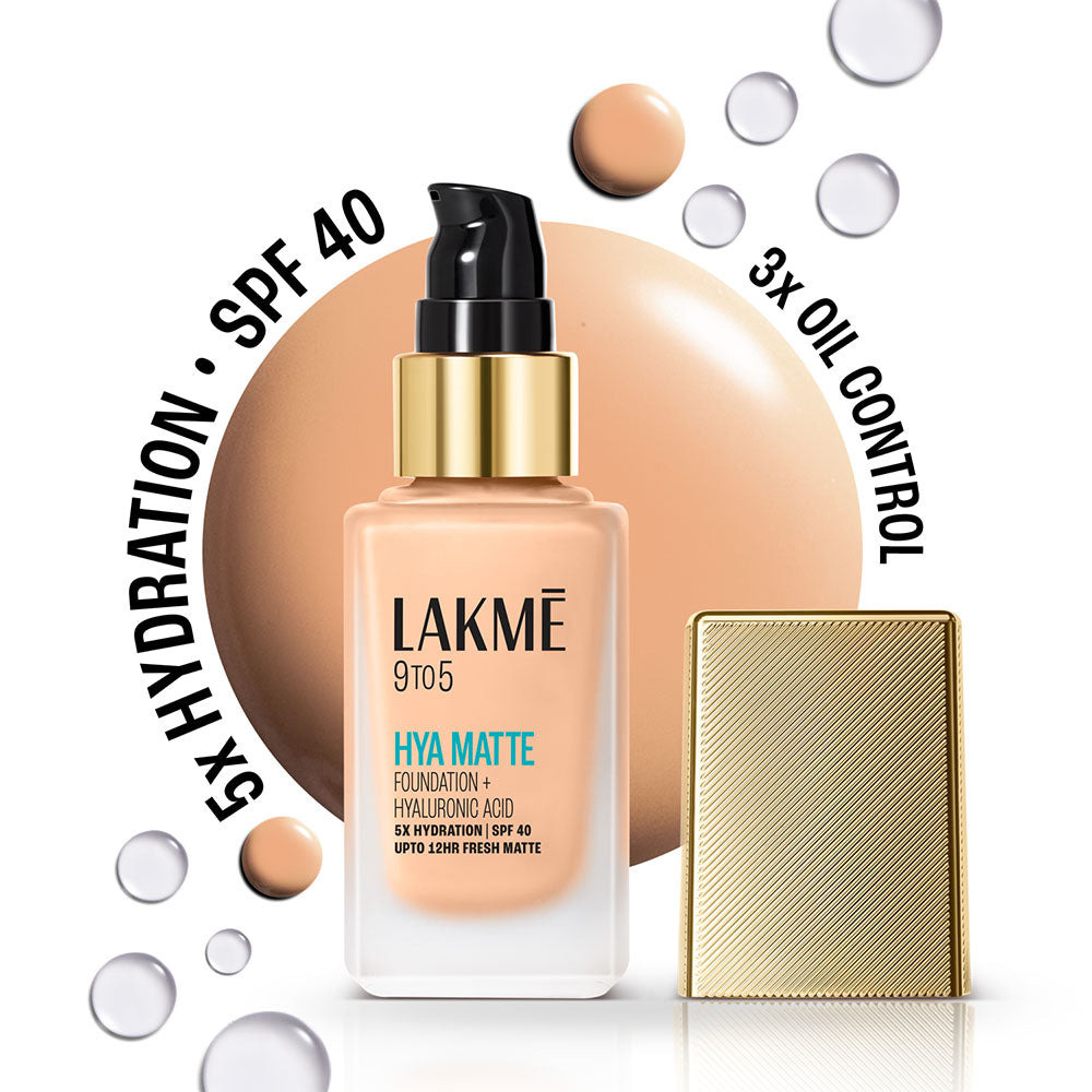 Lakmē 9to5 Hya Matte Foundation + Hyaluronic Acid