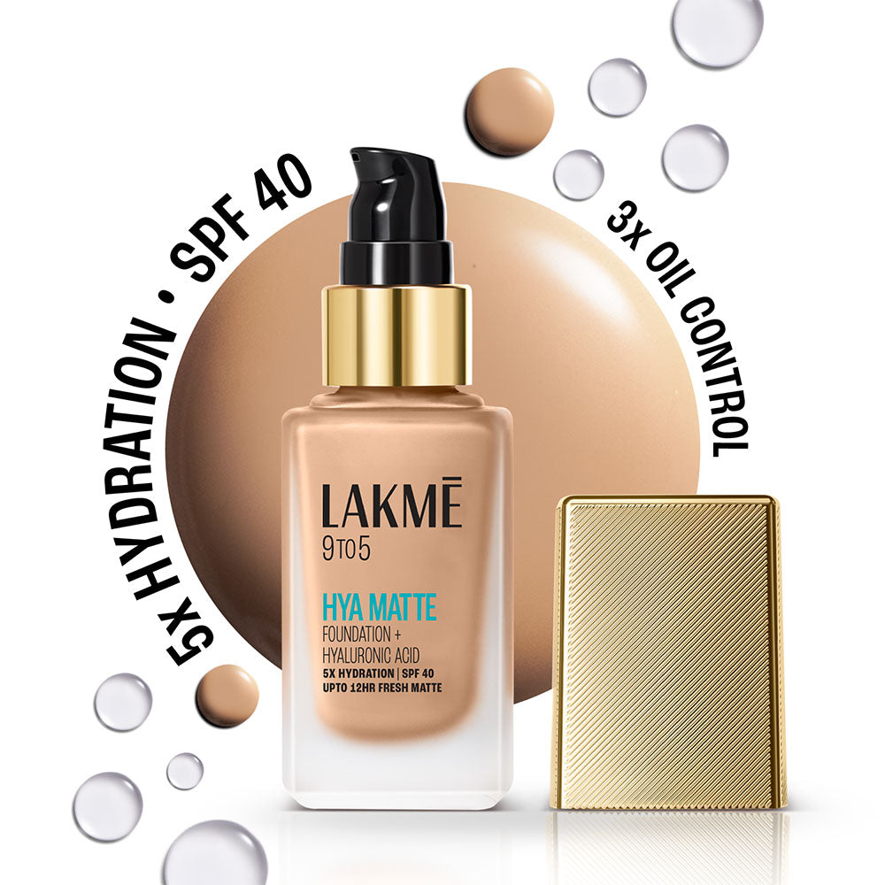 Lakmē 9to5 Hya Matte Foundation + Hyaluronic Acid