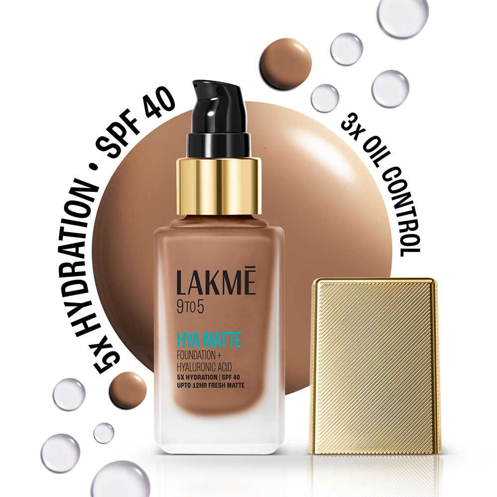 Lakmē 9to5 Hya Matte Foundation + Hyaluronic Acid