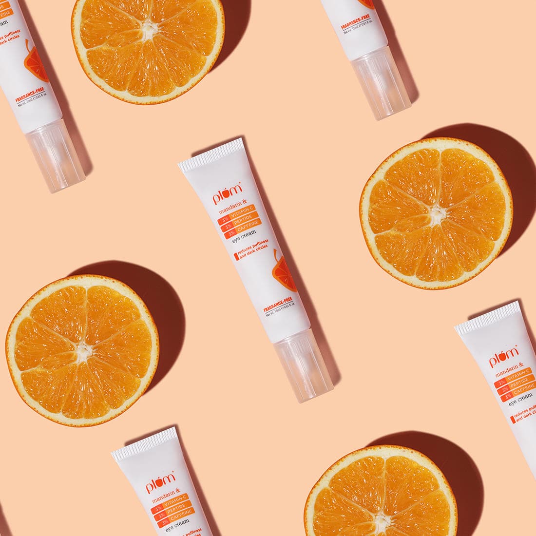 Plum 3% Vitamin C, 3% Peptide & 3% Caffeine Under Eye Cream with Mandarin