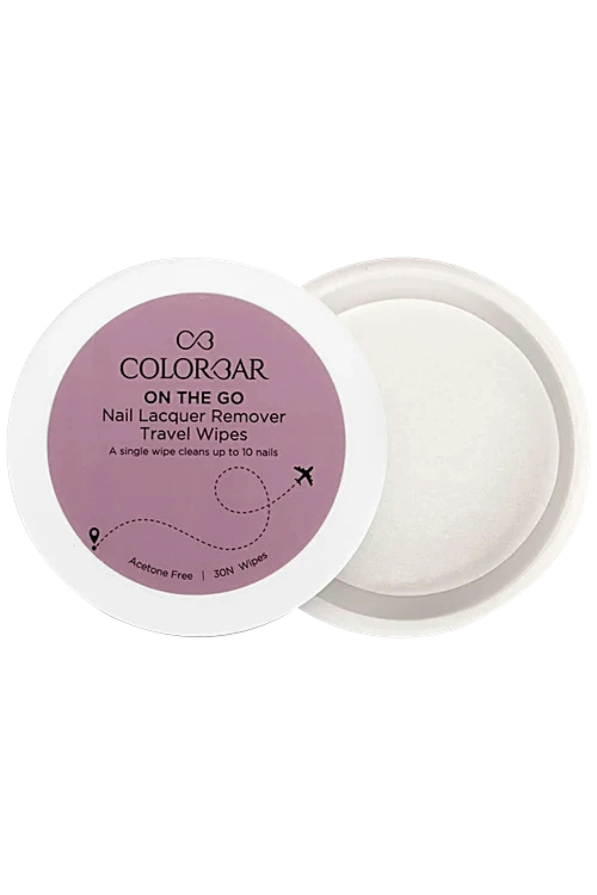 Colorbar On The Go Nail Lacquer Remover Wipes, Rainbow Bouquet