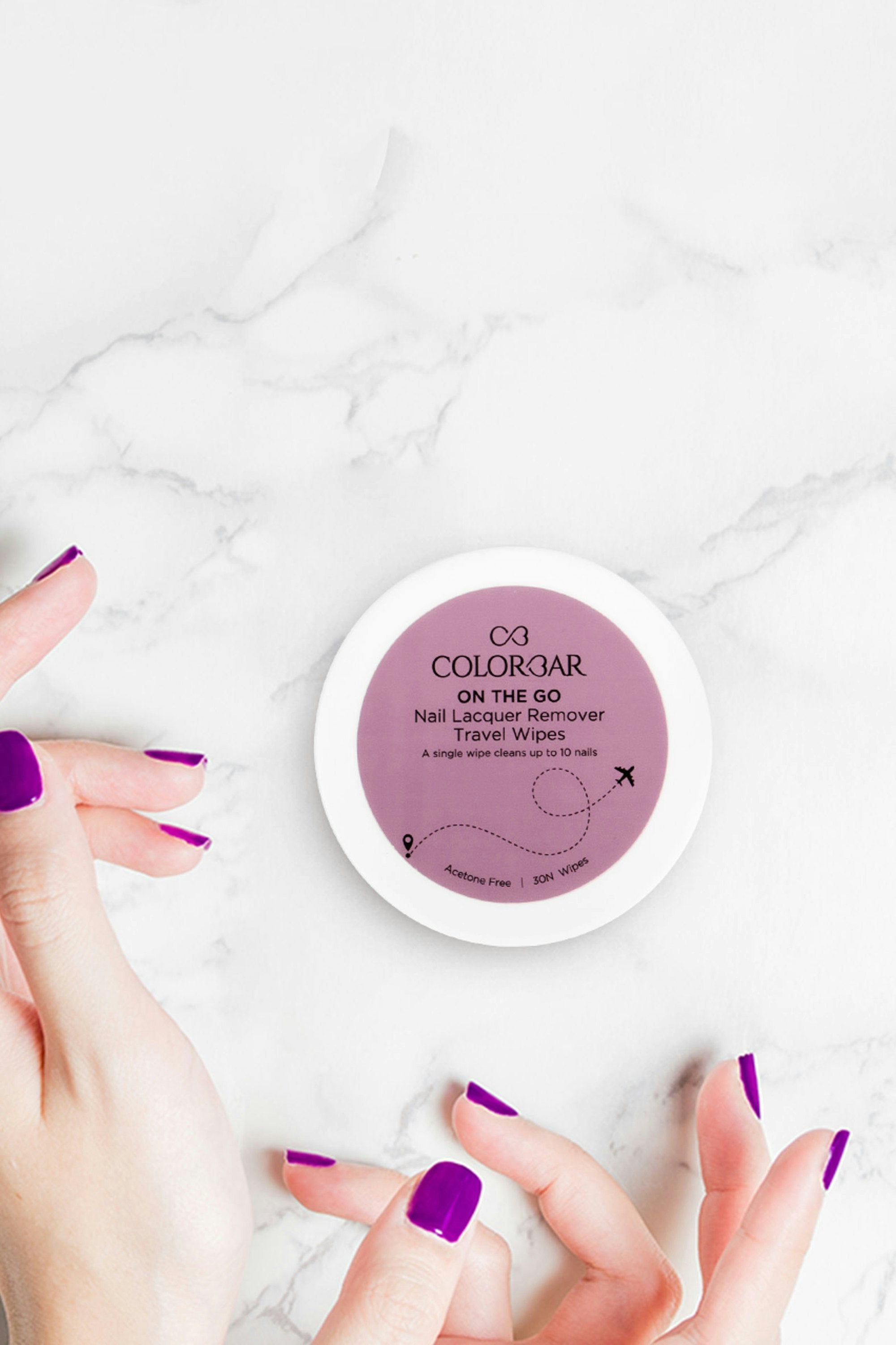 Colorbar On The Go Nail Lacquer Remover Wipes, Rainbow Bouquet