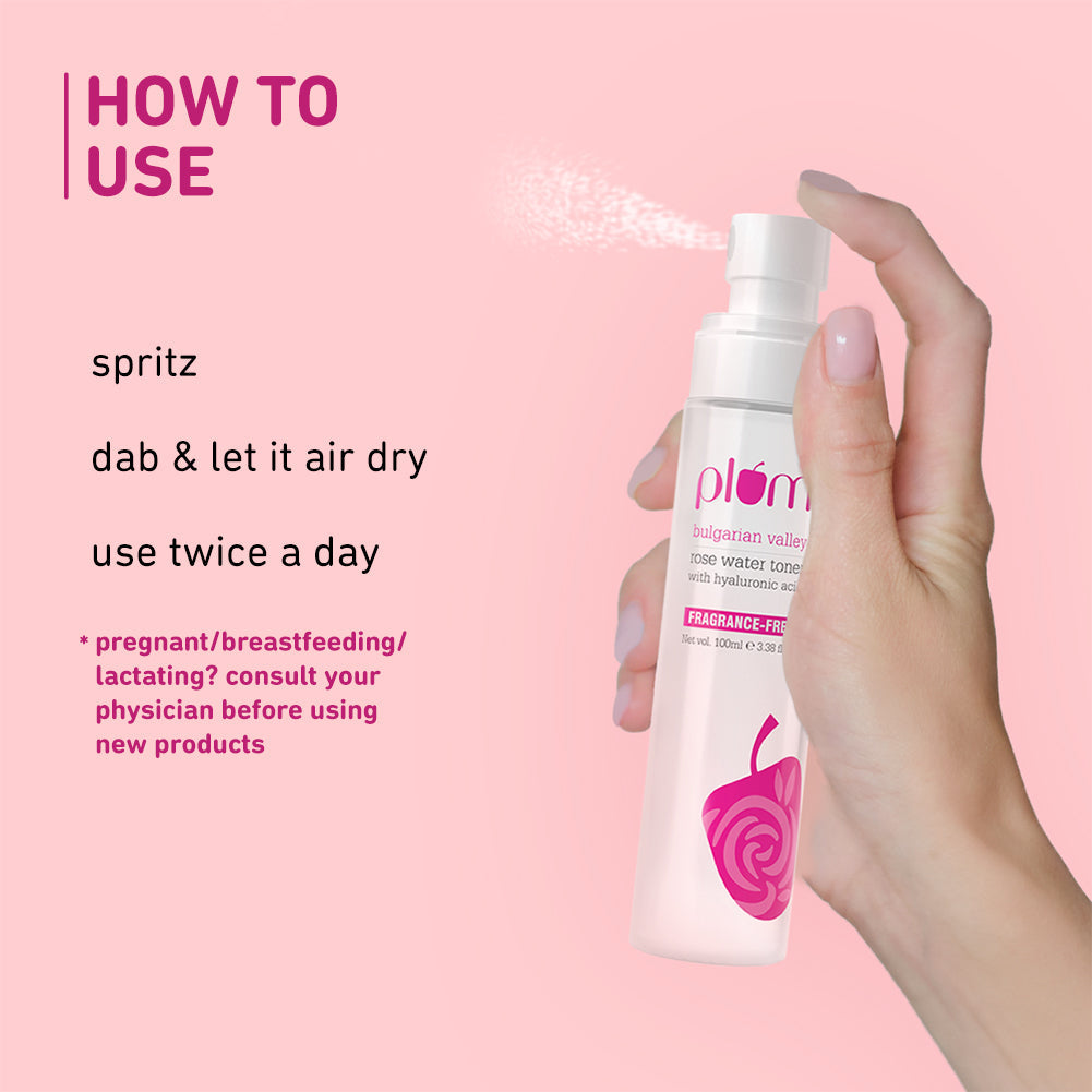 Plum Bulgarian Valley Rose Water Toner for tighter pores