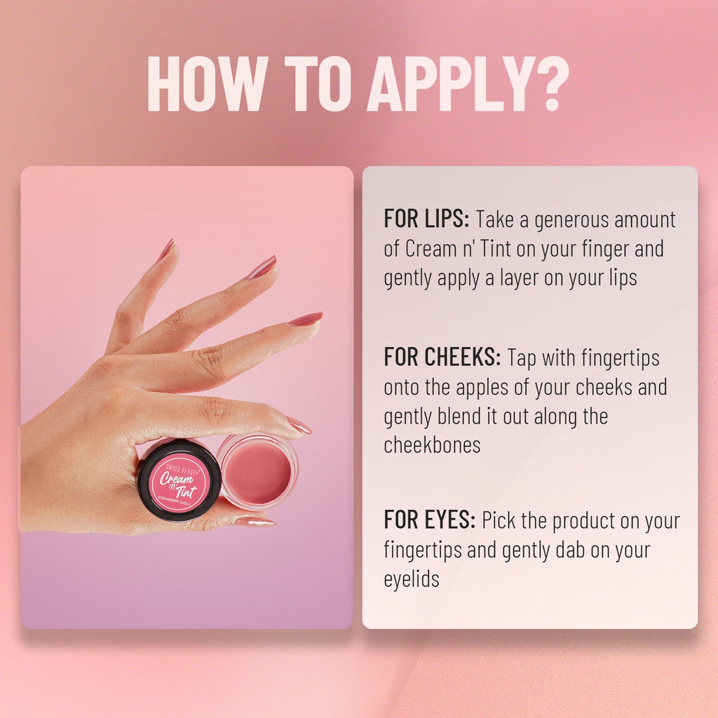 Swiss Beauty 3-in-1 Lip and Cheek Cream N' Tint
