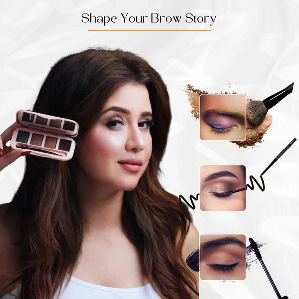 Gorgeous Girl Brow Contouring Eye Brow Kit with Dual Side Brush, 12g