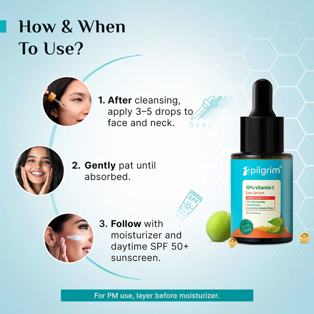 Pilgrim 10% Vitamin C Face Serum For Daily Brightness