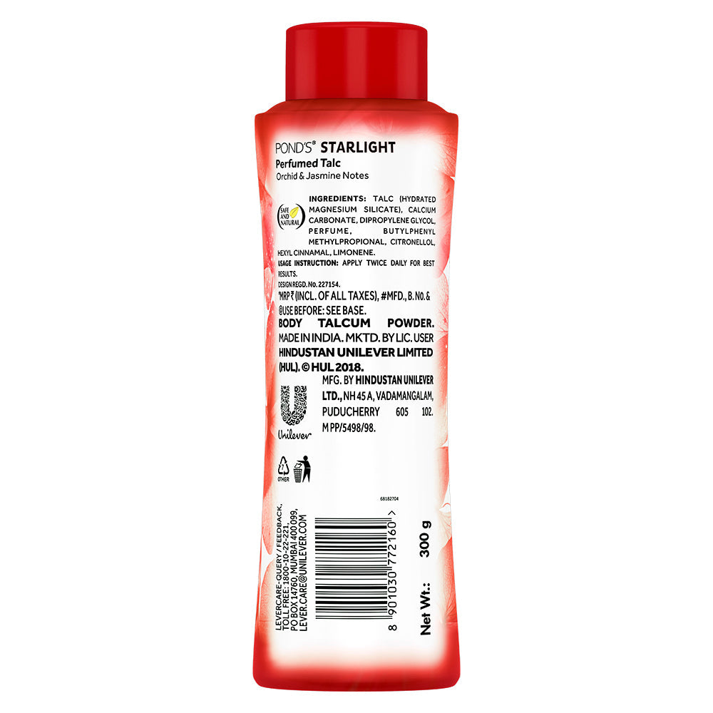 POND'S Starlight Talcum Powder, With Orchid & Jasmine Notes, (300gm)