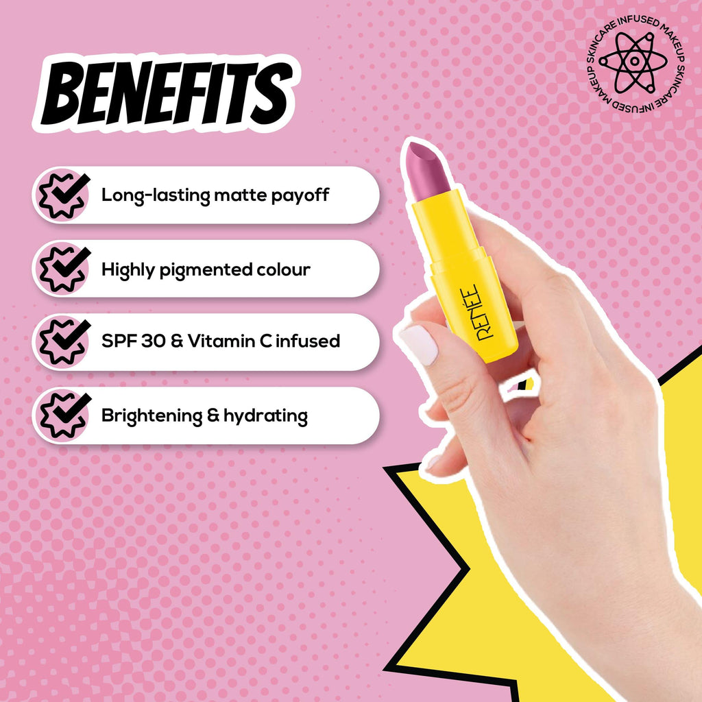RENEE Everyday Matte Lipstick, 3 g