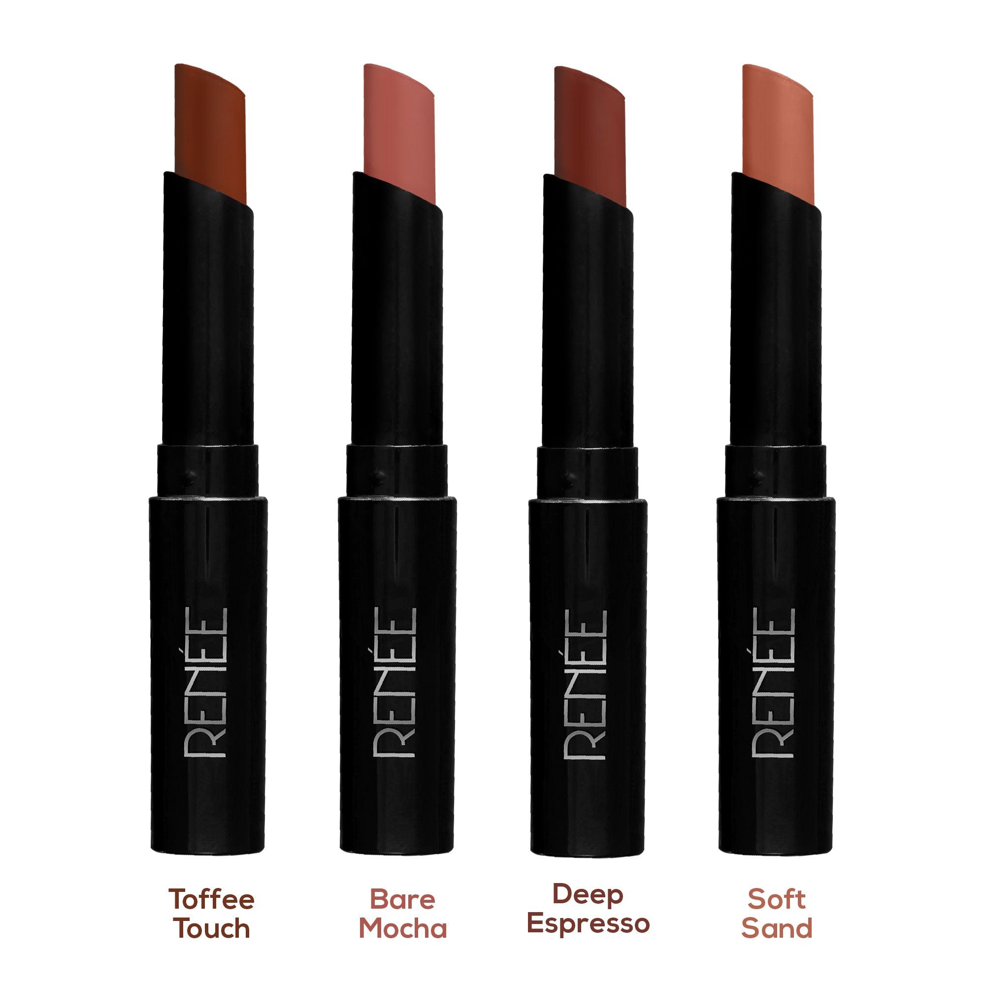 RENEE Very Matte Lipsticks - Long Lasting Weightless Velvety Formula