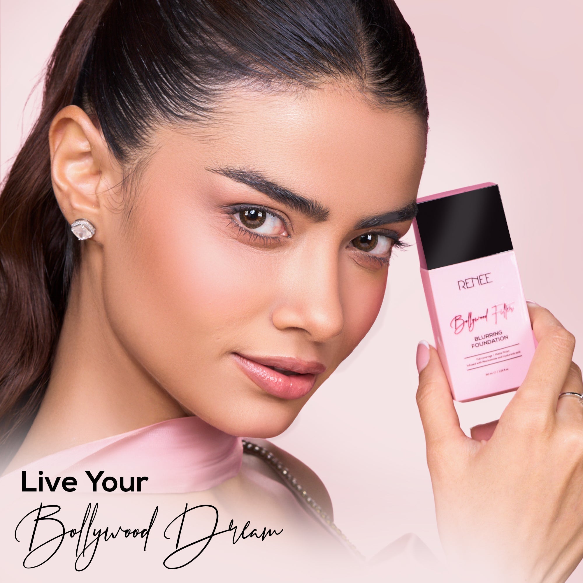 RENEE Bollywood Filter Pore Minimising Blurring Liquid Foundation With Matte Finish & Full Coverage, 30 ml