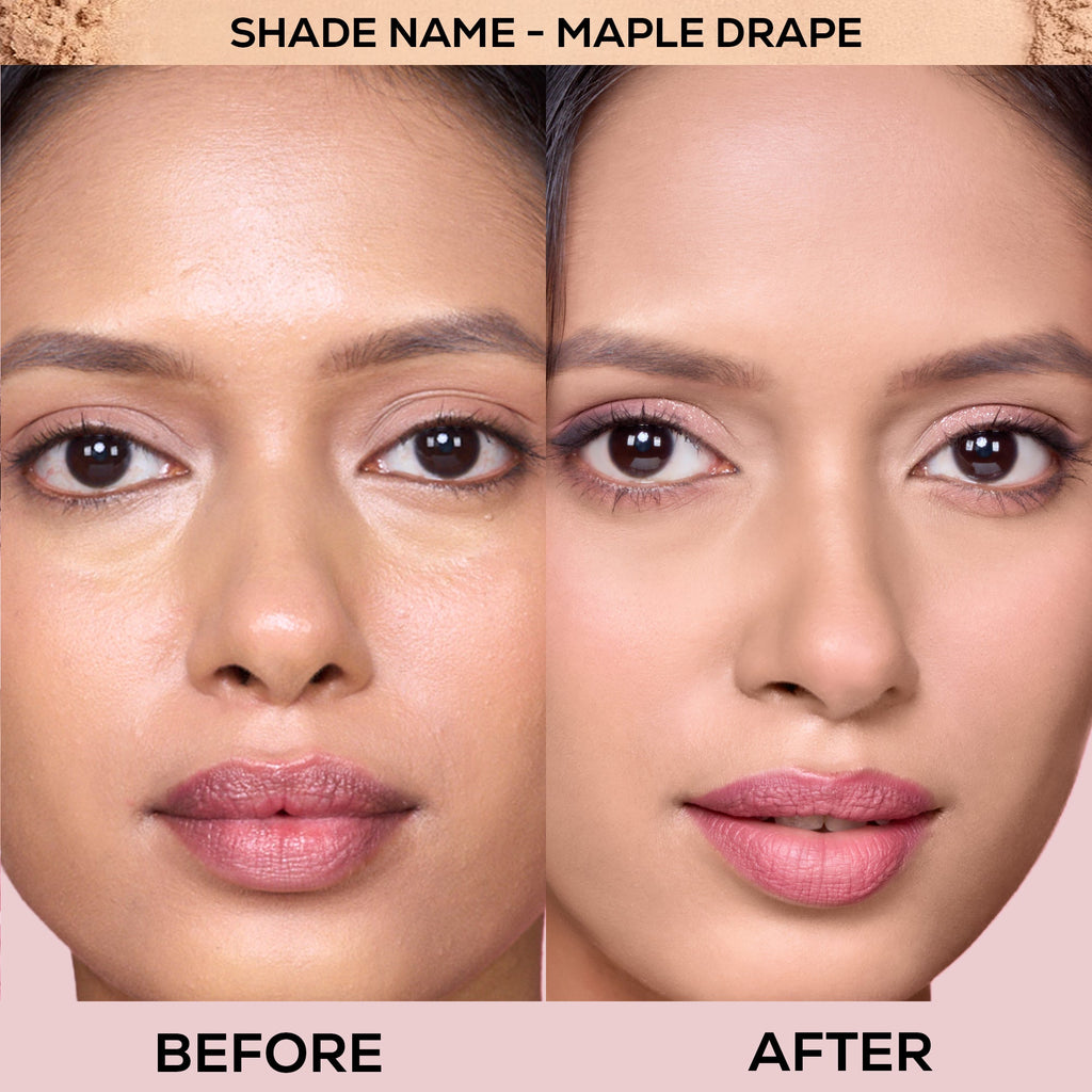 RENEE Bollywood Filter Pore Minimising Blurring Compact With Matte Finish & Full Coverage, 9 g