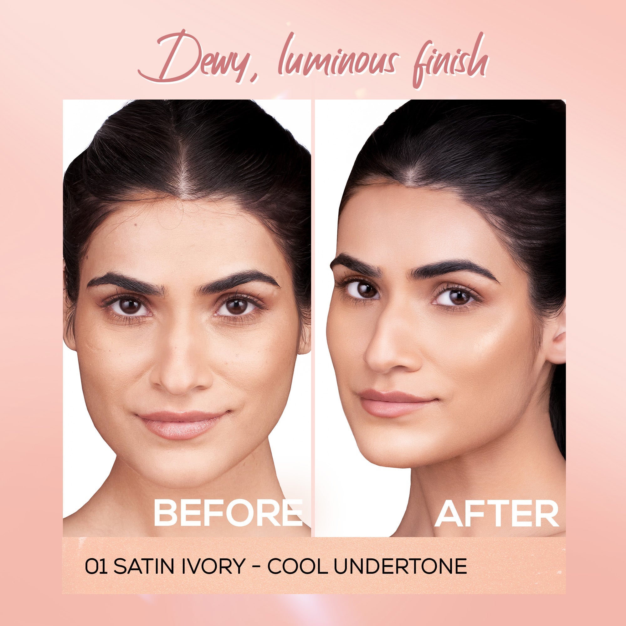 RENEE Lumi Glow Highlighting Liquid Foundation With Dewy Finish, Buildable Coverage & 3D Glow, 30 ml
