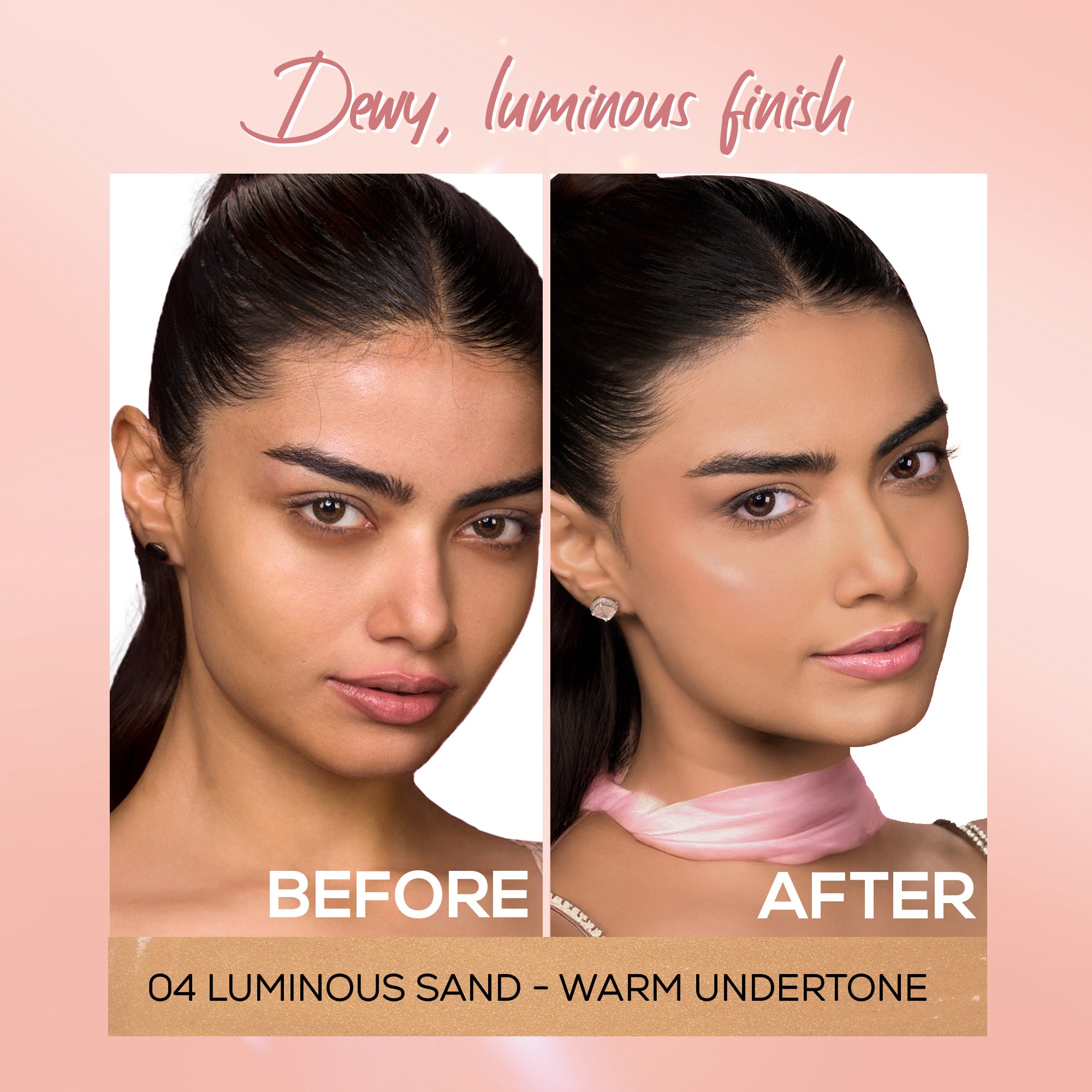 RENEE Lumi Glow Highlighting Liquid Foundation With Dewy Finish, Buildable Coverage & 3D Glow, 30 ml