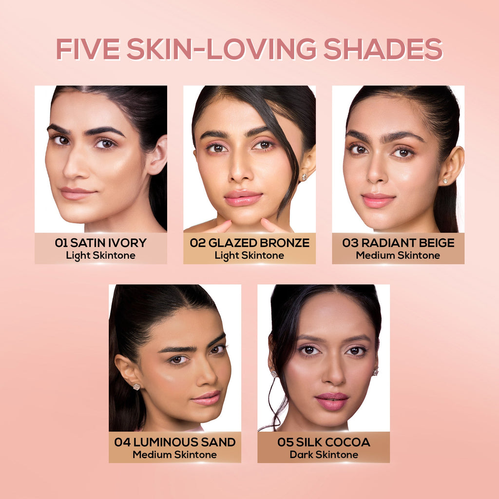 RENEE Lumi Glow Highlighting Liquid Foundation With Dewy Finish, Buildable Coverage & 3D Glow, 30 ml