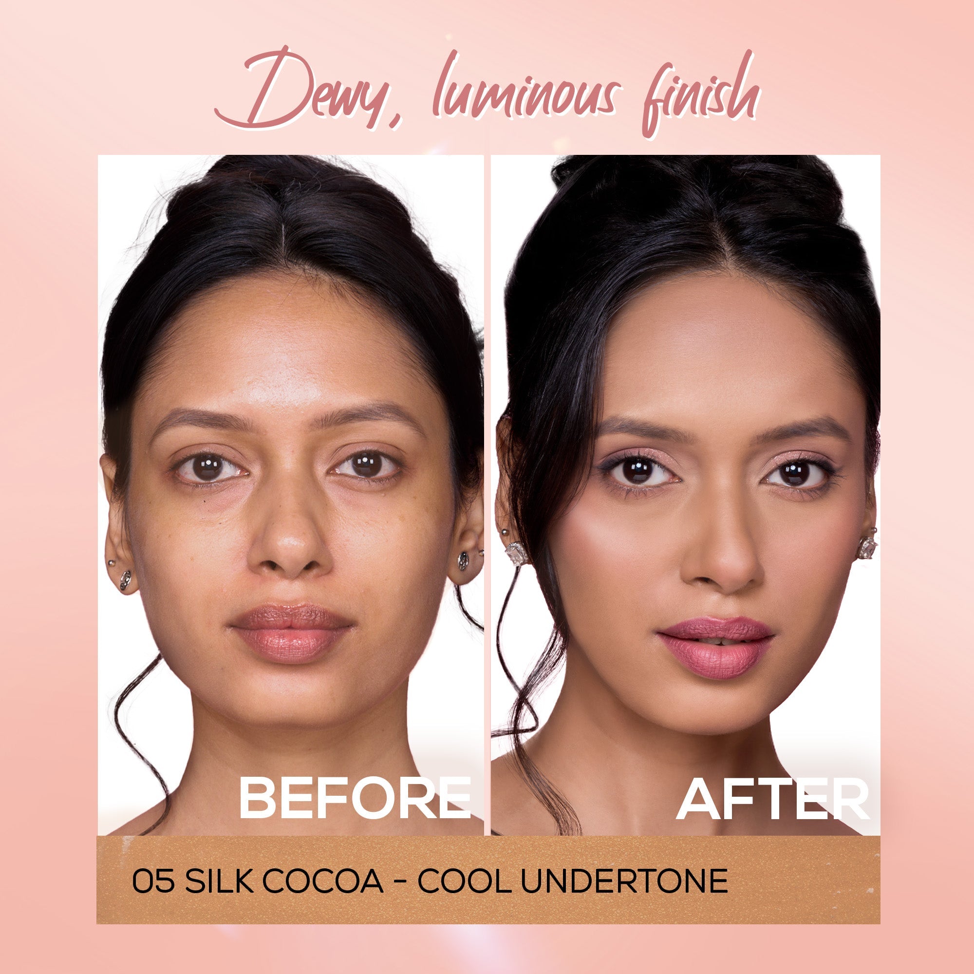 RENEE Lumi Glow Highlighting Liquid Foundation With Dewy Finish, Buildable Coverage & 3D Glow, 30 ml