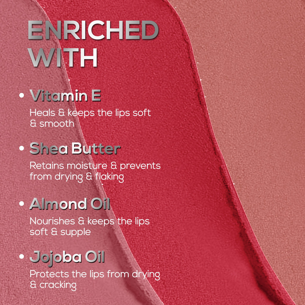 RENEE The Matte Edit Lipstick Combo, Pack Of 3(4.5 g Each)