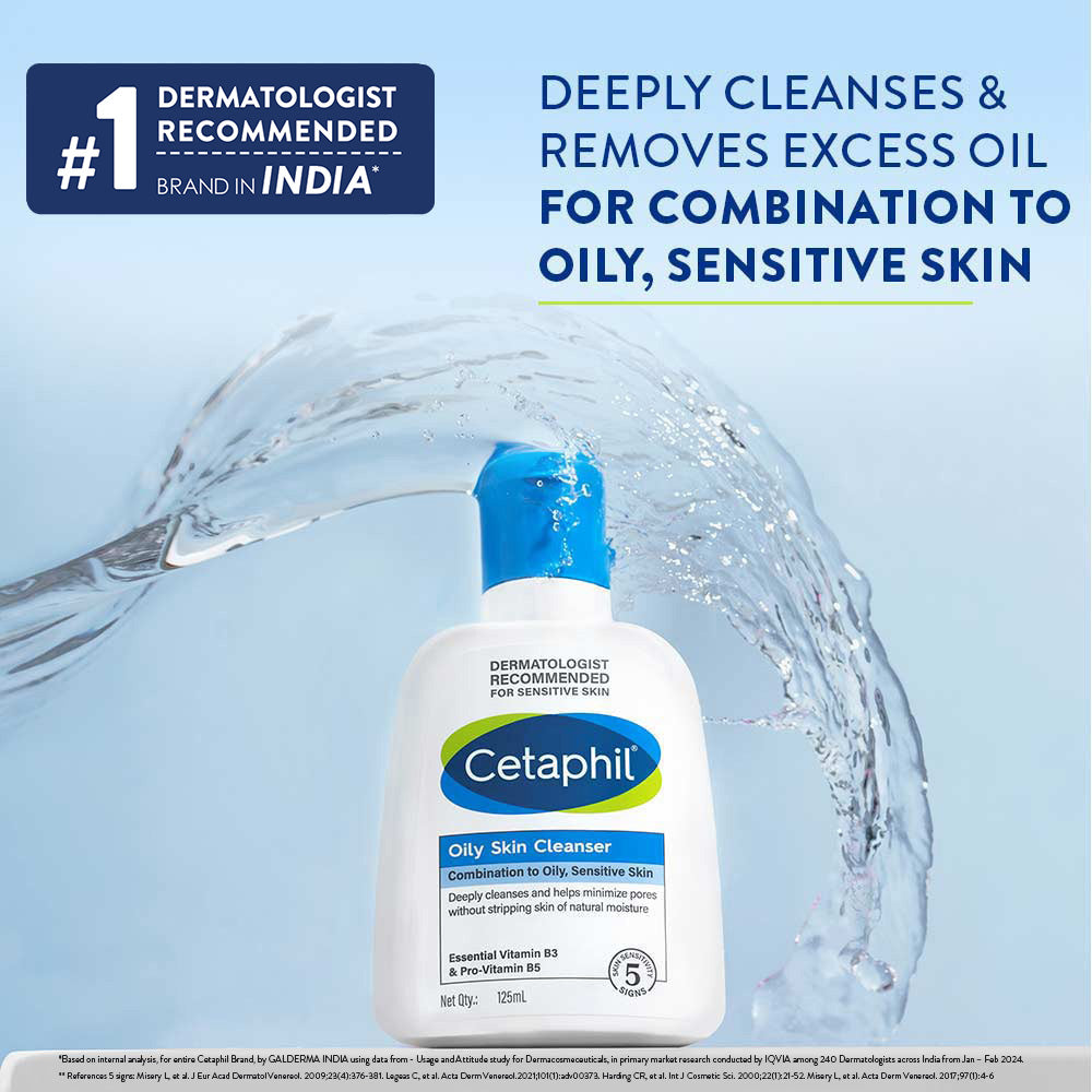 Cetaphil Oily Skin Cleanser 125 ml | Dermat Recommended