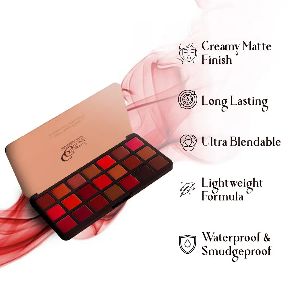 Gorgeous Girl 21 Colors Matte Lipstick Palette Lipstick, 63g