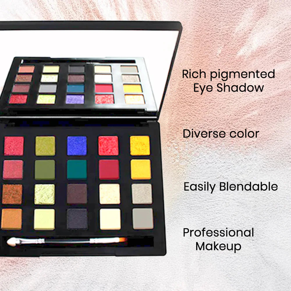Gorgeous Girl 20 Colors Shimmer, Metallic & Matte Ultimate Eyeshadow Palette