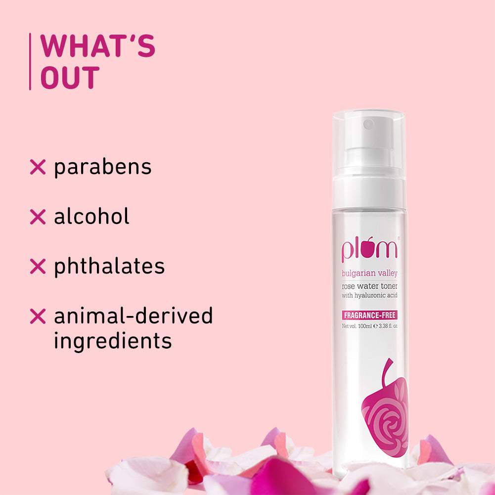 Plum Bulgarian Valley Rose Water Toner for tighter pores