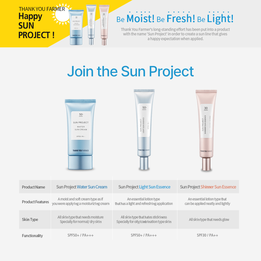 Thank You Farmer Sun Project Light Sun Essence SPF50+ PA+++ - 40ml