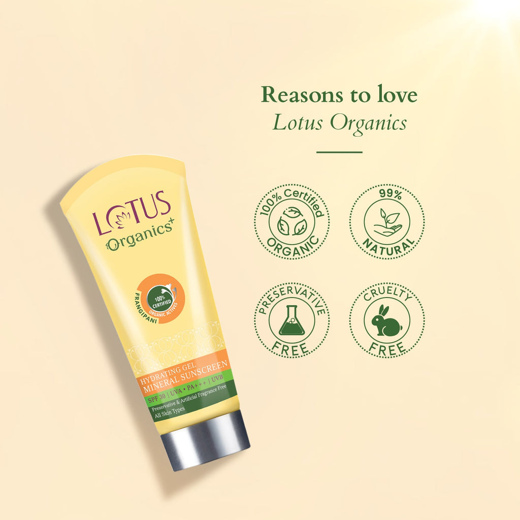 Lotus Organics+ Hydrating Gel Mineral Sunscreen SPF 30 PA+++