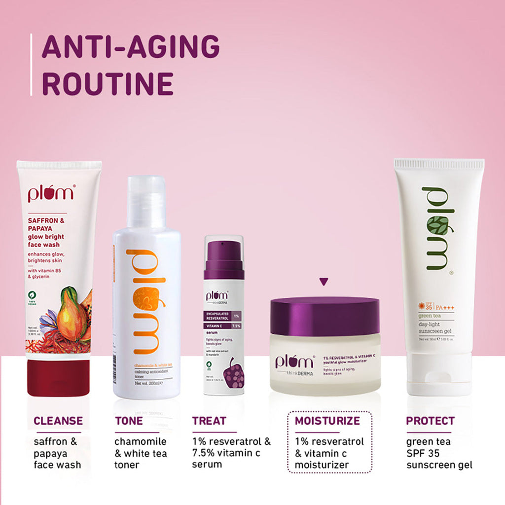 Plum 1% Resveratrol & Vitamin C Youthful Glow Moisturizer